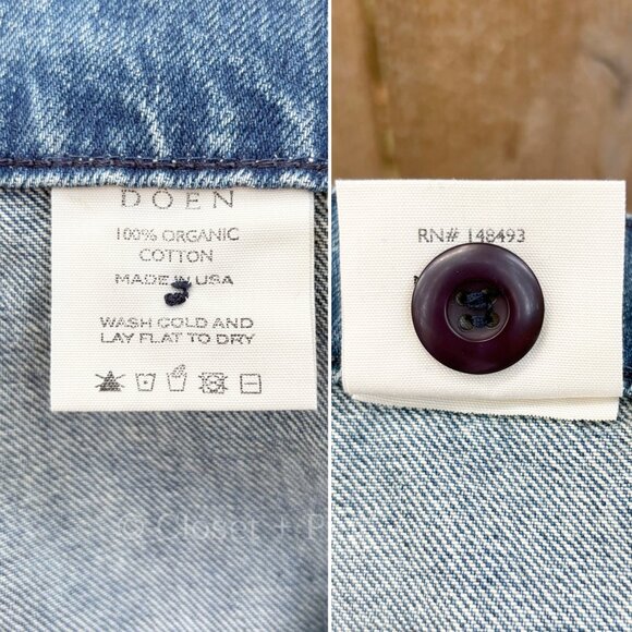 Doen Melody Jeans in Albi Wash Size‎ 32 Wide Leg Denim 100% Organic Cotton - Picture 12 of 17
